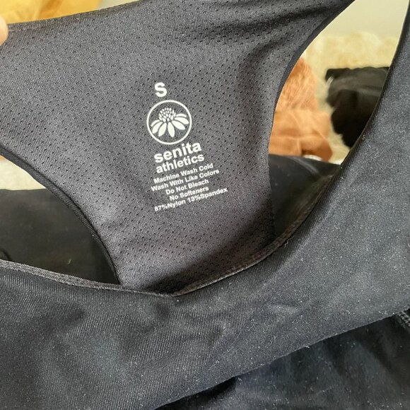 black Senita Athletics compression activewear tank - Picture 3 of 3